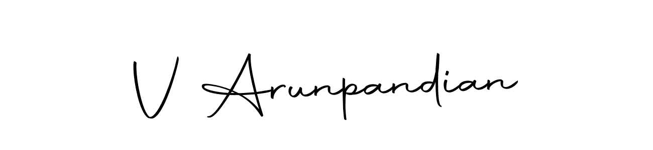 How to make V Arunpandian signature? Autography-DOLnW is a professional autograph style. Create handwritten signature for V Arunpandian name. V Arunpandian signature style 10 images and pictures png